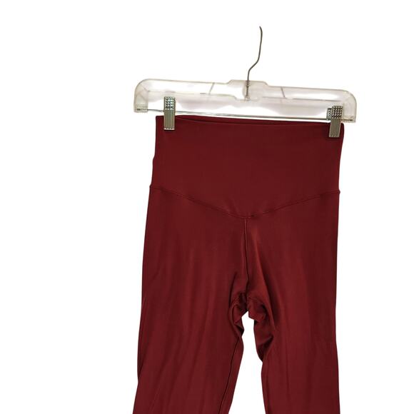 Aerie Real Me XTRA High Waist Legging Summer Burgundy Athleisure Casual Medium - Picture 3 of 10